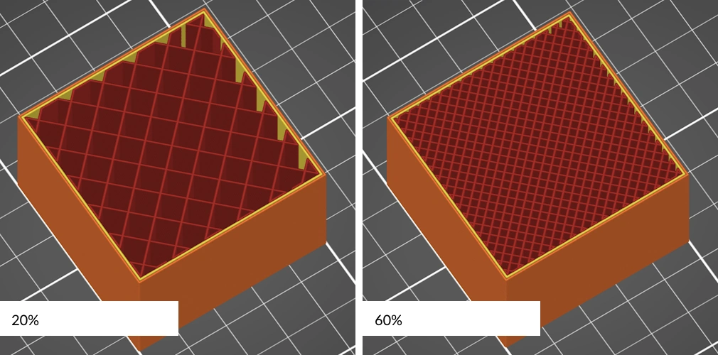 taux de remplissage en impression 3D